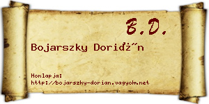 Bojarszky Dorián névjegykártya